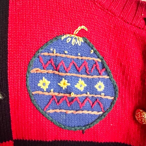 Tabi International Christmas Sweater Cardigan Holiday L - Picture 4 of 7